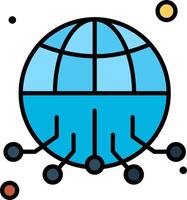 A globe with a bunch of connected dots vector