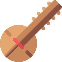 A wooden instrument with a red dot on it vector