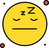 A yellow smiley face with a sleeping face vector