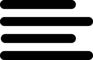 A black and white image of four lines vector