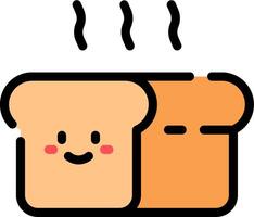 Toast icon with a smiley face vector