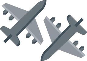 Two planes are flying in the air, one is on top of the other vector