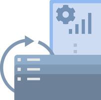 A server with a computer and a clock on it vector