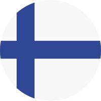 The flag of finland in a circle vector