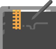 A notebook with a pencil and a piece of paper vector
