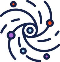 A spiral with circles and dots on it vector