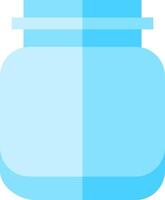 A blue jar with a lid on it vector