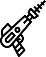 A black and white drawing of a gun vector