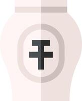 A cross icon in a white container vector