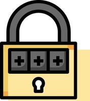 A lock with four keys inside vector