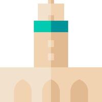 A mosque with a tower on top of it vector