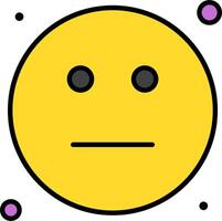 A yellow smiley face with purple dots around it vector