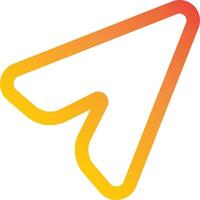 A yellow and orange arrow pointing to the right vector