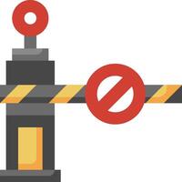 A barrier with a sign that says no entry vector