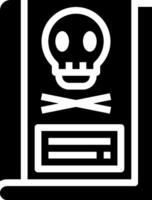 A skull and crossbones icon on a computer vector