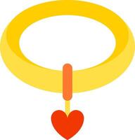 A ring with a heart on it vector