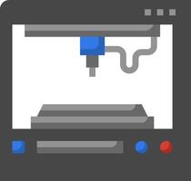A 3d printer is shown on a white background vector