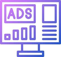 Ads on a computer monitor vector