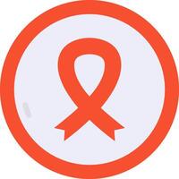 A red ribbon with an orange ribbon in the center vector