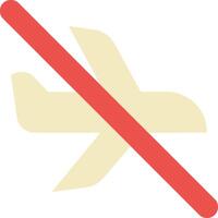 No airplane icon vector