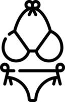 A bikini with a bow on it vector
