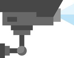 A surveillance camera with a light on it vector