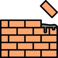 A brick wall with a brick falling out of it vector