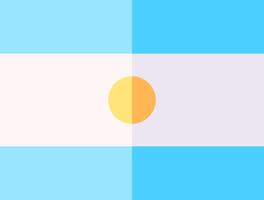 The flag of argentina is shown with a yellow circle vector