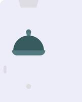 A flat icon of a cloche on a plate vector