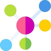 A colorful circle with different colored circles around it vector