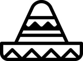 A black and white image of a sombrero vector