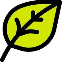 A green leaf icon on a white background vector