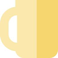 A yellow mug with a white background vector