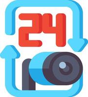 A camera with the number 24 on it vector