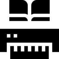 A printer and book icon vector