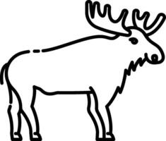 Moose coloring pages free printable vector