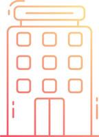 A building with a square shape and a square window vector