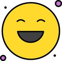 A smiley face with purple dots on it vector