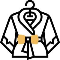 A robe with a bow on it vector