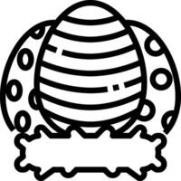 Easter egg coloring pages vector