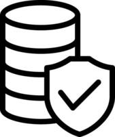 A black and white icon of a stack of data vector