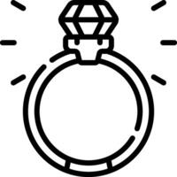 An engagement ring icon on a white background vector