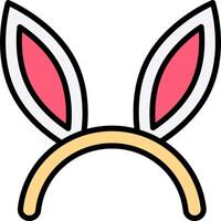 An easter bunny headband with ears vector