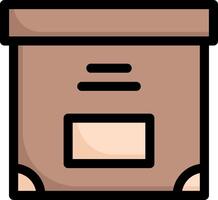 A brown box with a white background vector