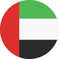 The uae flag in a circle vector