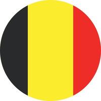 The flag of belgium in a circle vector