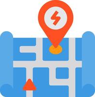Mobile map location icon vector