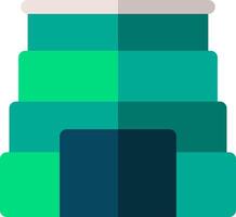 A stack of books on a white background vector
