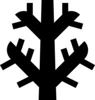 A black and white tree with many branches vector