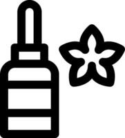 A bottle of perfume and a flower vector